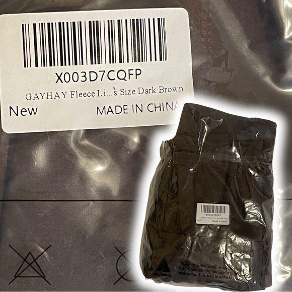 Gayhay Buttery Soft High Waist Leg Pocket Fleece Lined Leggings Brown - Picture 16 of 16